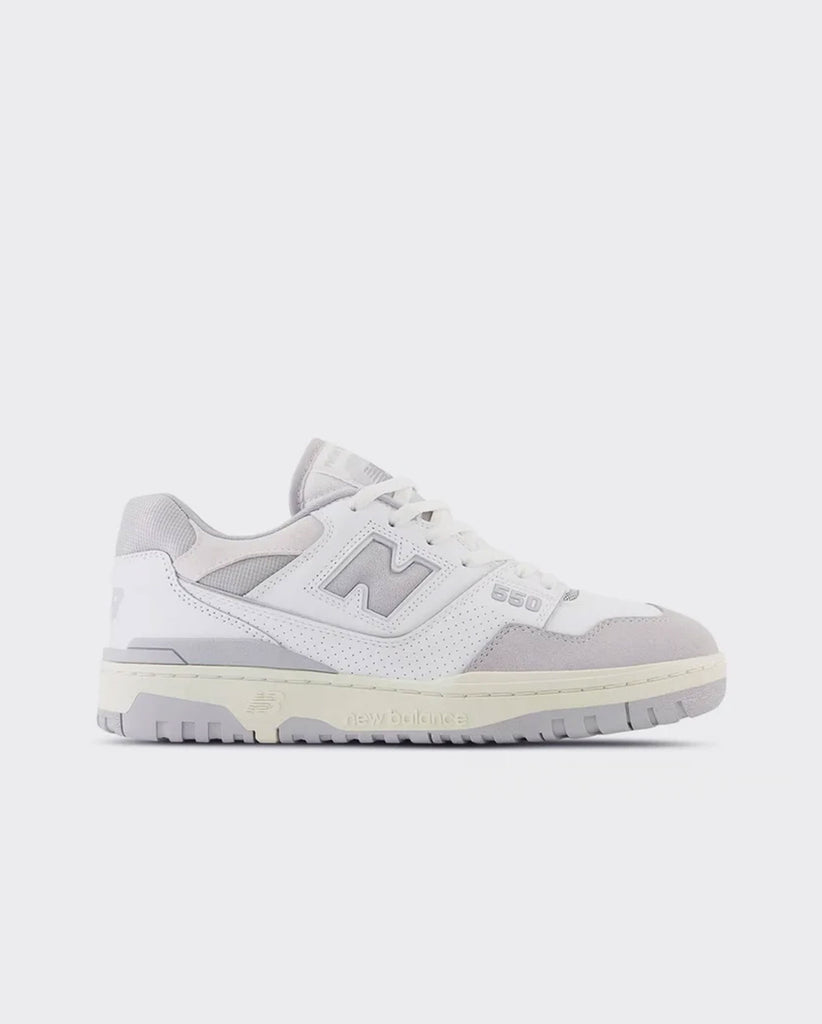 550 / WHITE GREY SUEDE FABRIC