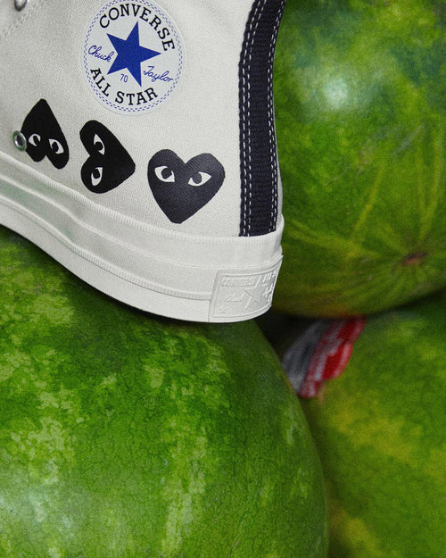 CHUCK TAYLOR HIGH BLACK MULTI HEART / BEIGE