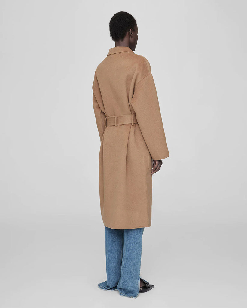 DYLAN COAT CAMEL CASHMERE BLEND FABRIC