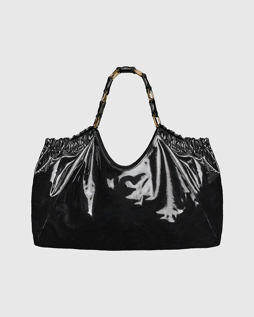 KATE TOTE HIGH SHINE BLACK FABRIC