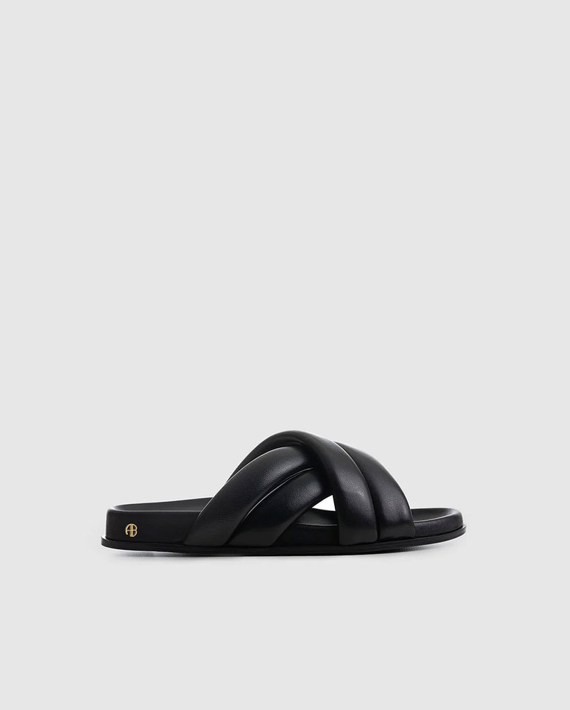 LIZZIE SLIDES BLACK FABRIC