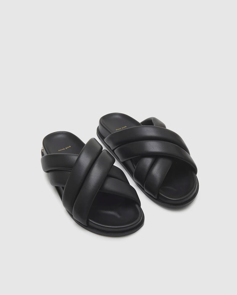 LIZZIE SLIDES BLACK FABRIC