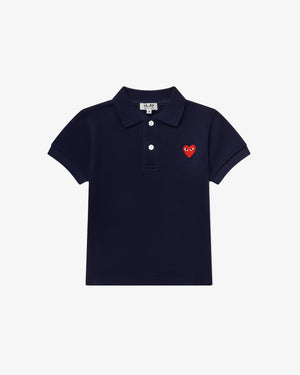 KIDS T505 RED HEART  POLO SHIRT / NAVY