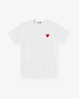T108 UNISEX RED HEART T-SHIRT / WHITE