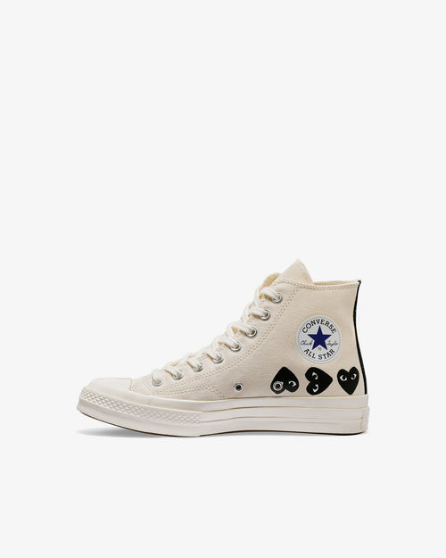 CHUCK TAYLOR HIGH BLACK MULTI HEART / BEIGE