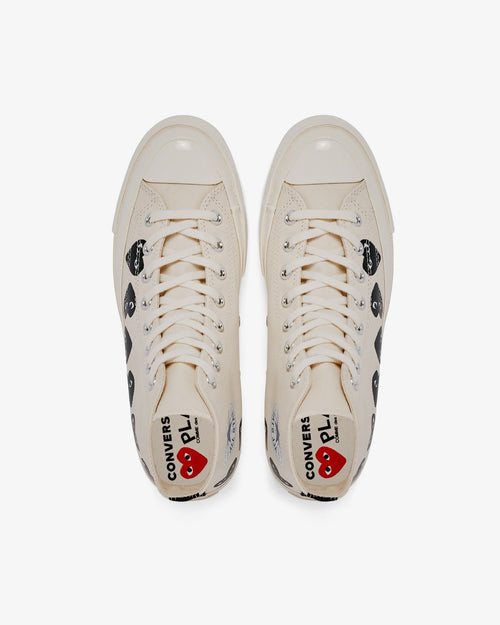CHUCK TAYLOR HIGH BLACK MULTI HEART / BEIGE
