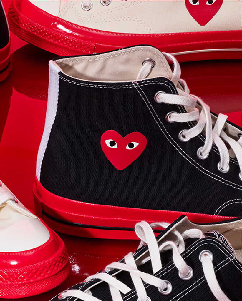 CHUCK TAYLOR HIGH RED SOLE BLACK – FABRIC