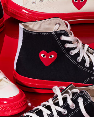 CHUCK TAYLOR HIGH RED SOLE / BLACK