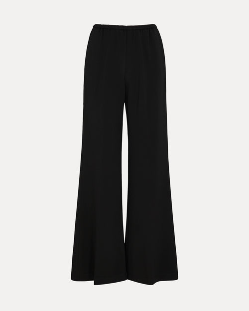 STRETCH CREPE CADY FLARED PANTS / NERO