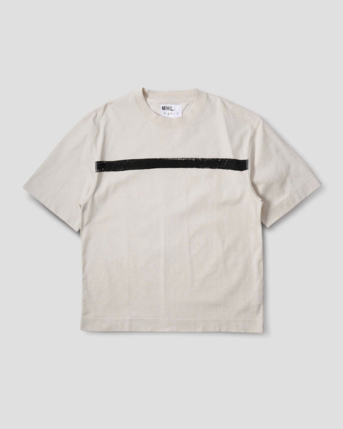 PAINTED STRIPE T-SHIRT / OFF WHITE