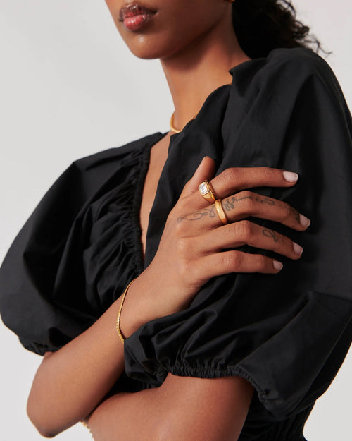 STONE DOME STATEMENT RING / GOLD