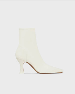 RAN STRETCH LEATHER BOOTS / CREAM