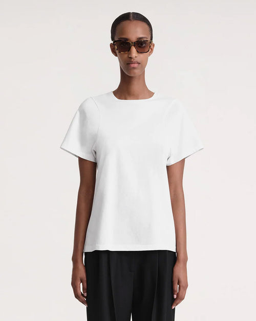CURVED SEAM TEE / OFF WHITE