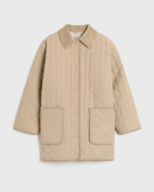 QUILTED BARN JACKET / BISCUIT