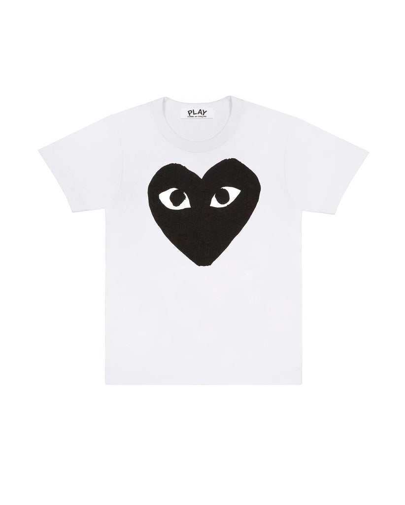 T070 BLACK HEART T-SHIRT / WHITE BLACK – FABRIC