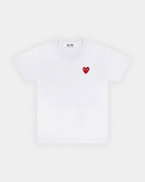 T108 RED HEART  T-SHIRT / WHITE