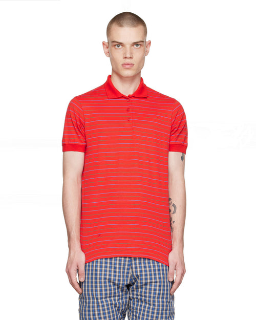 UNISEX STRIPED POLO JERSEY / RED