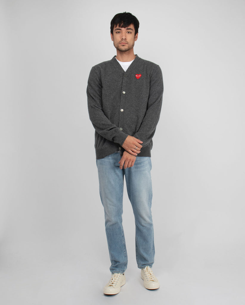 N008 RED HEART CARDIGAN GREY – FABRIC