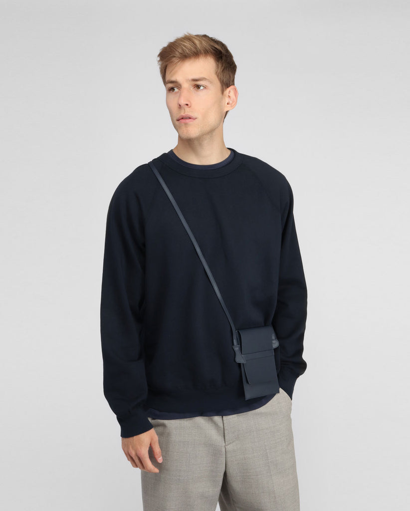 MEN'S FLEECE CREW SWEATSHIRT / NAVY – FABRIC