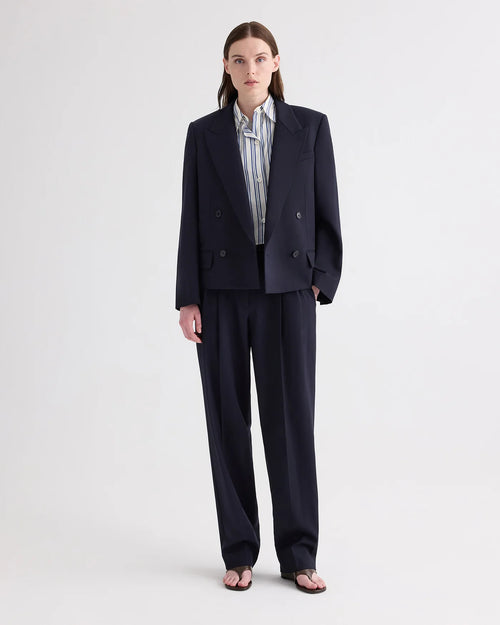 CROPPED HARPER BLAZER / MIDNIGHT