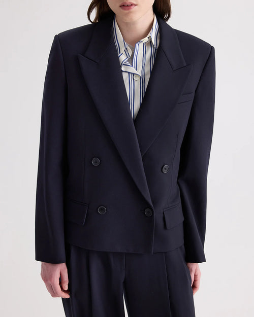 CROPPED HARPER BLAZER / MIDNIGHT