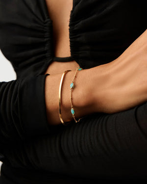 MAGMA GEMSTONE CHARM BRACELET / GOLD