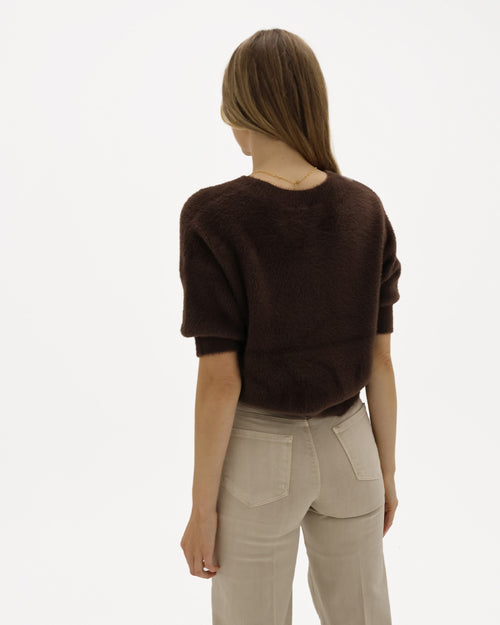 GUINEVERE CROPPED PULLOVER / DARK JAVA