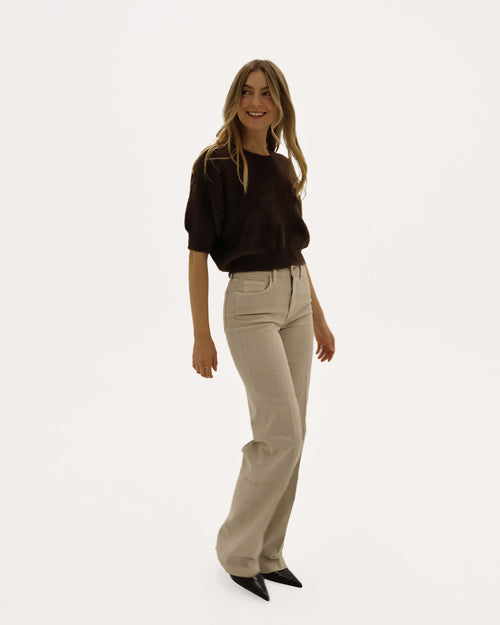 GUINEVERE CROPPED PULLOVER / DARK JAVA