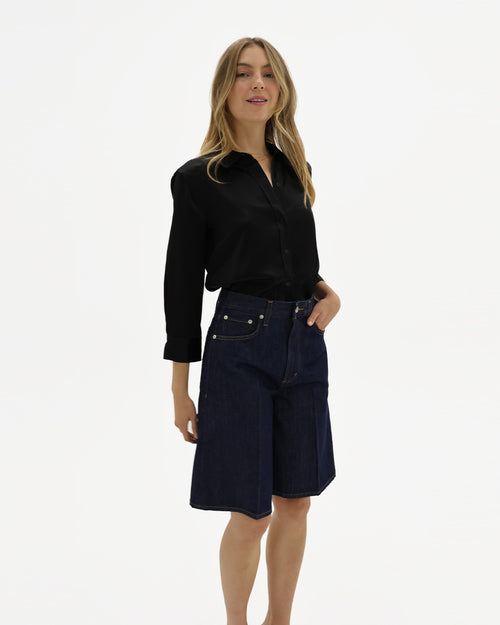 DANI SILK BLOUSE / BLACK