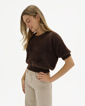 GUINEVERE CROPPED PULLOVER / DARK JAVA