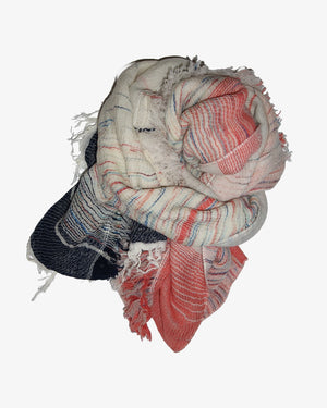 MIDDLE SHAW / CREAM / PEACH / MULTI