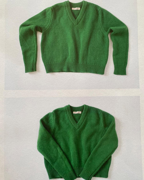 GLENN V-NECK / PAGODA GREEN