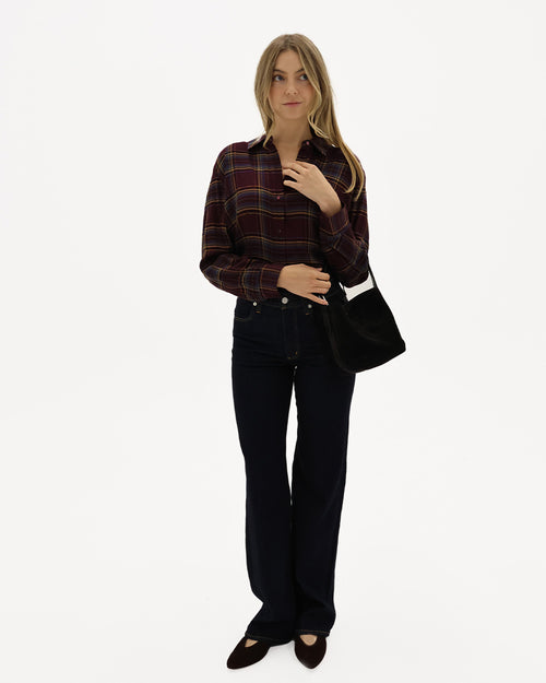 SUZETTE SHIRT / DARK PLUM PLAID