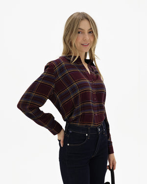 SUZETTE SHIRT / DARK PLUM PLAID