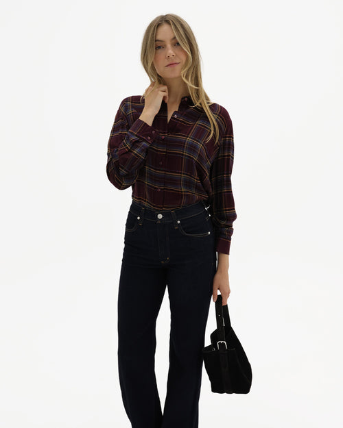SUZETTE SHIRT / DARK PLUM PLAID
