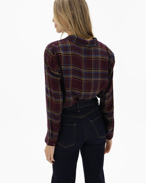 SUZETTE SHIRT / DARK PLUM PLAID