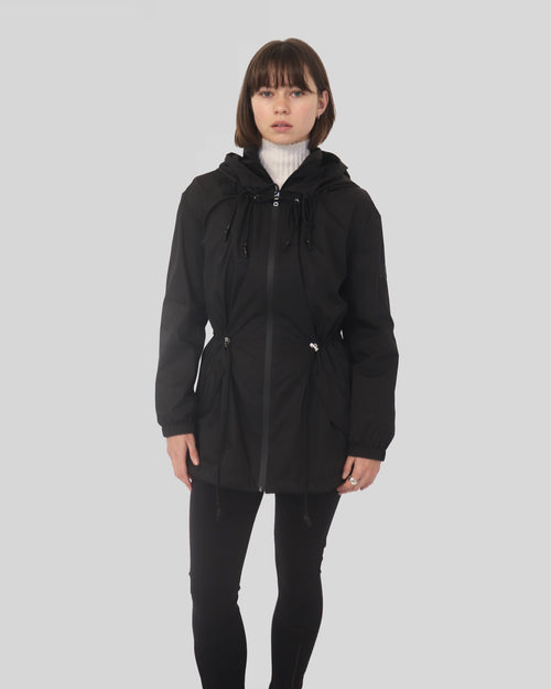 DOUBLE LAYER PUFFER JACKET 75CM / NOIR