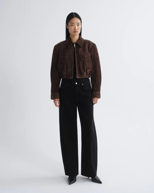 NAHLA CROPPED SUEDE JACKET / ROOT