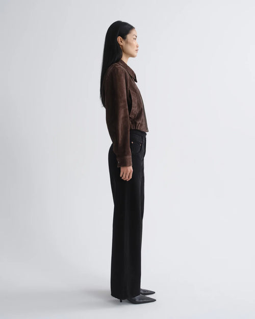 NAHLA CROPPED SUEDE JACKET / ROOT