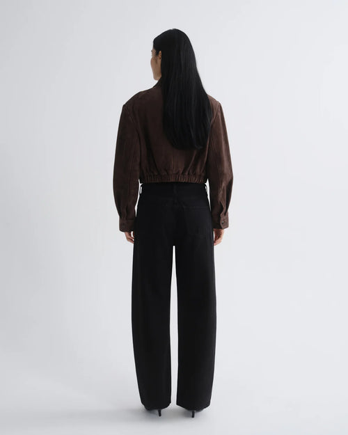 NAHLA CROPPED SUEDE JACKET / ROOT