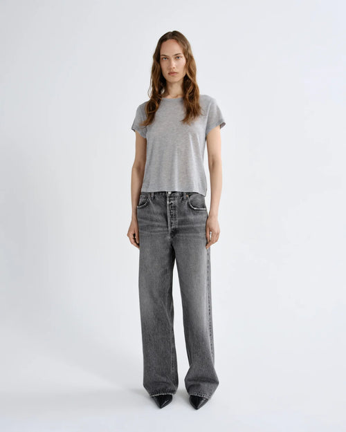 ADINE SHRUNKEN TEE / HEATHER GREY
