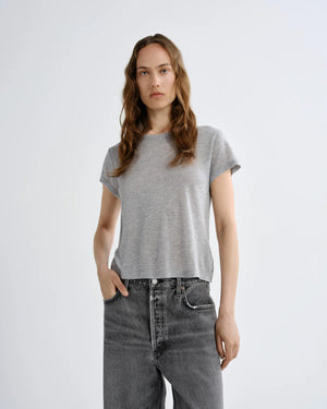 ADINE SHRUNKEN TEE / HEATHER GREY