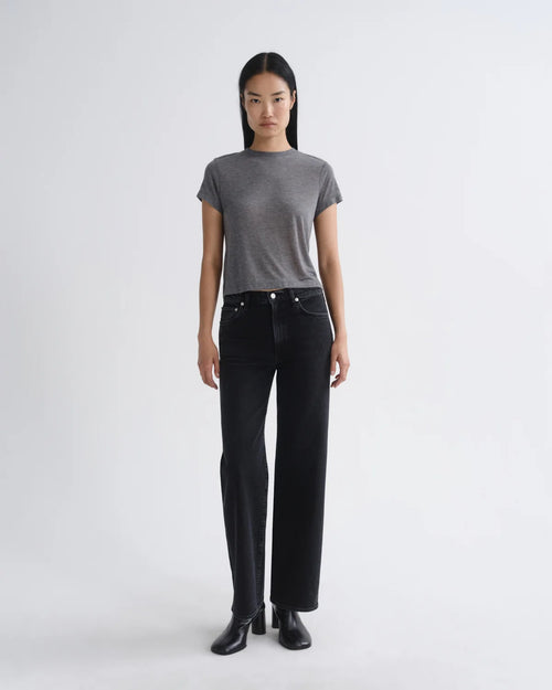 ADINE SHRUNKEN TEE (TENCEL JERSEY) / HEATHER GREY