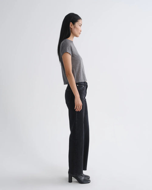 ADINE SHRUNKEN TEE (TENCEL JERSEY) / HEATHER GREY