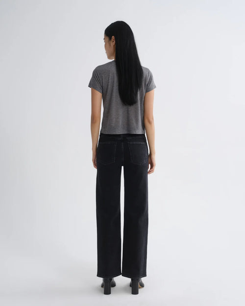 ADINE SHRUNKEN TEE (TENCEL JERSEY) / HEATHER GREY