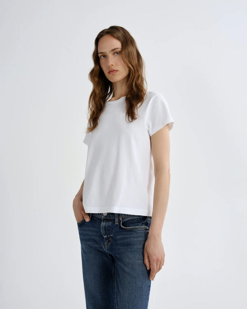 LONG LINE ADINE TEE / WHITE