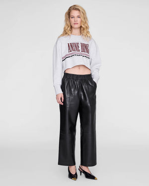 SPORTY CROPPED SWEATSHIRT / HEATHER GREY
