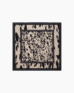 YORK SCARF LEOPARD / PEARL WHITE