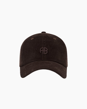 JEREMY BASEBALL CAP AB CORDUROY / DARK BROWN