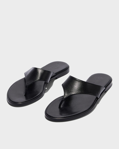 AMAYA LEATHER SANDALS / BLACK
